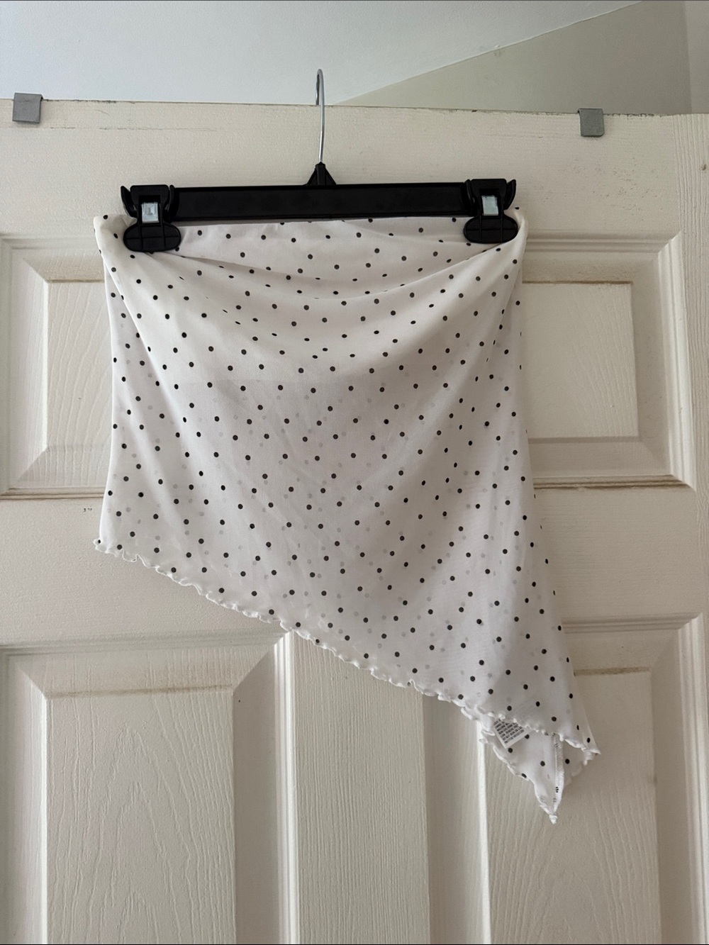 wild fable White Polka Dot Asymmetrical Crop Top